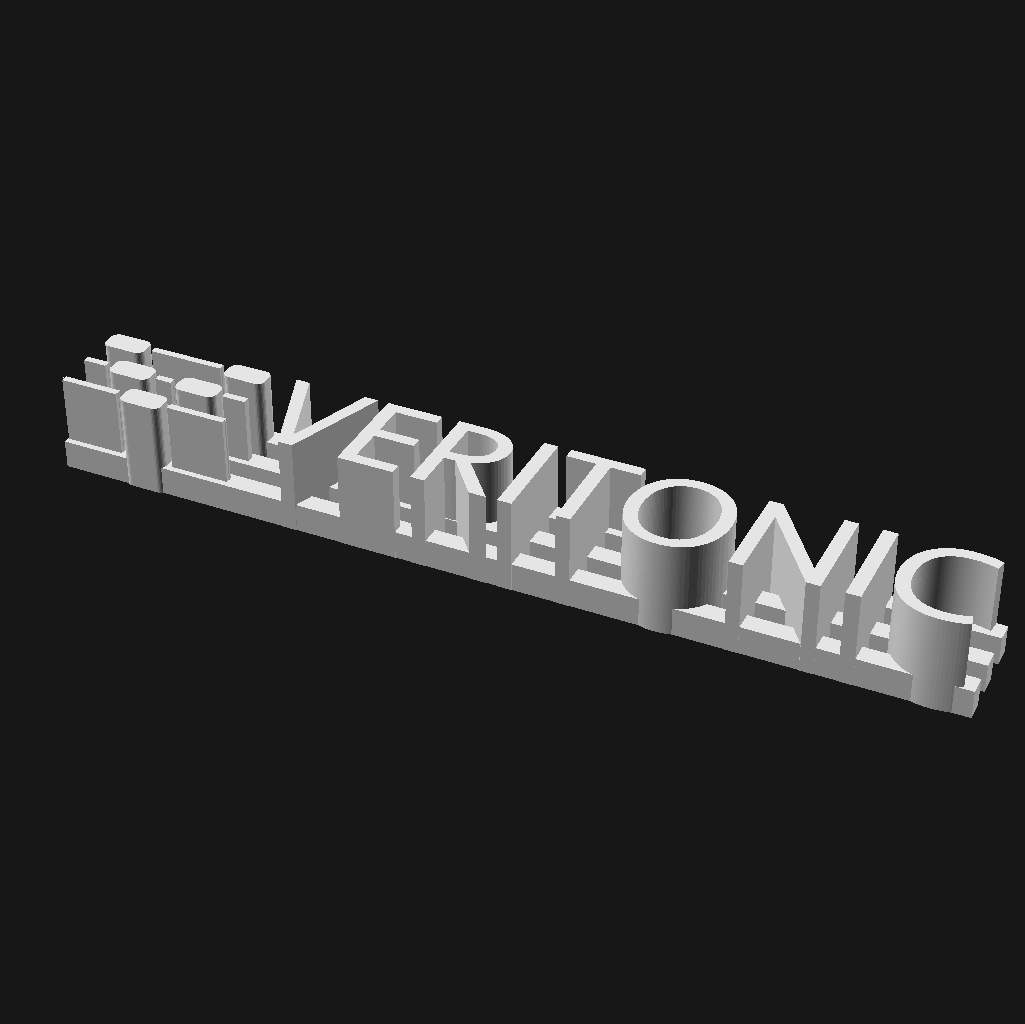 Rendered view of stl file